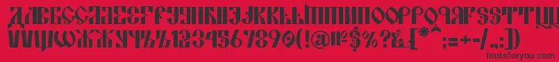 KremlinAlexander Font – Black Fonts on Red Background