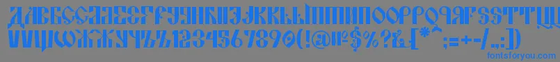 KremlinAlexander Font – Blue Fonts on Gray Background