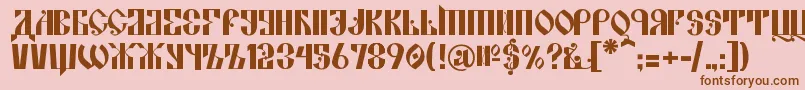 KremlinAlexander Font – Brown Fonts on Pink Background