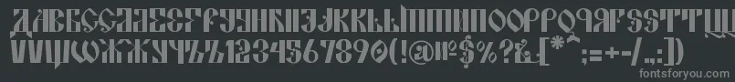 KremlinAlexander Font – Gray Fonts on Black Background