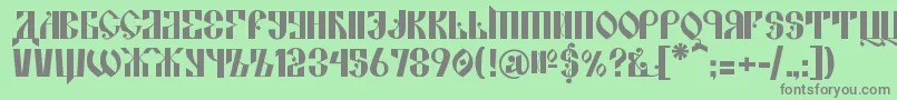 KremlinAlexander Font – Gray Fonts on Green Background