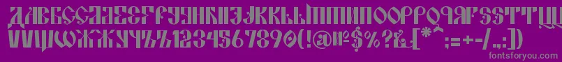 KremlinAlexander Font – Gray Fonts on Purple Background