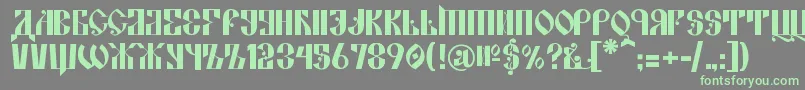 KremlinAlexander Font – Green Fonts on Gray Background