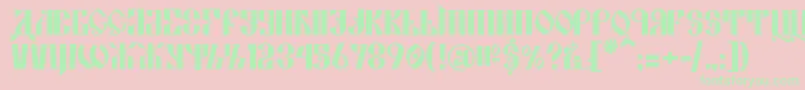 KremlinAlexander Font – Green Fonts on Pink Background