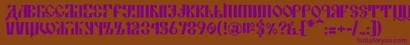 KremlinAlexander Font – Purple Fonts on Brown Background