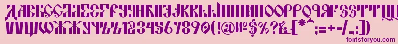 KremlinAlexander Font – Purple Fonts on Pink Background