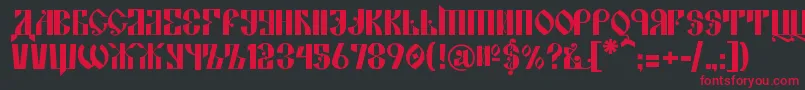 KremlinAlexander Font – Red Fonts on Black Background