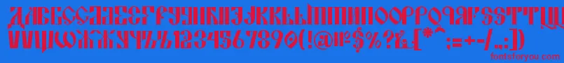 KremlinAlexander Font – Red Fonts on Blue Background