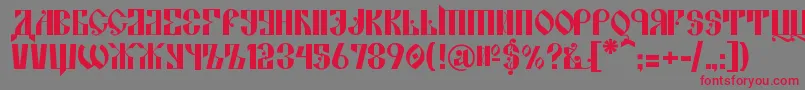 KremlinAlexander Font – Red Fonts on Gray Background