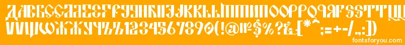 KremlinAlexander Font – White Fonts on Orange Background