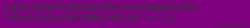 MemoircondensedBold-fontti – mustat fontit violetilla taustalla