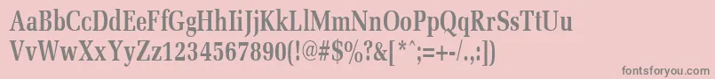 Шрифт MemoircondensedBold – серые шрифты на розовом фоне