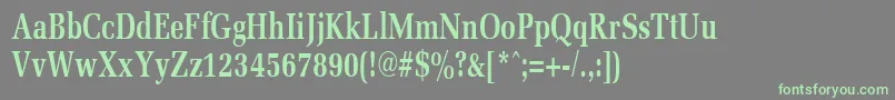 Fonte MemoircondensedBold – fontes verdes em um fundo cinza