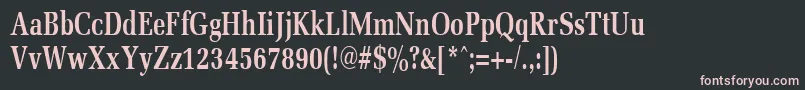 Шрифт MemoircondensedBold – розовые шрифты на чёрном фоне