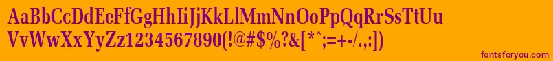 Шрифт MemoircondensedBold – фиолетовые шрифты на оранжевом фоне