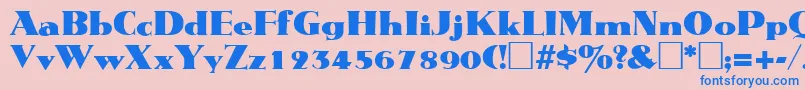 MetropolisRegular Font – Blue Fonts on Pink Background