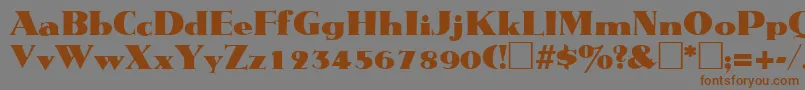 MetropolisRegular Font – Brown Fonts on Gray Background