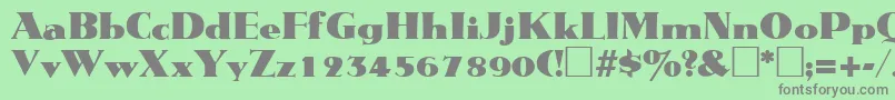 フォントMetropolisRegular – 緑の背景に灰色の文字