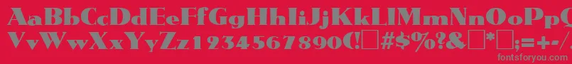MetropolisRegularフォントについての詳細 フォントMetropolisRegular – 赤い背景に灰色の文字