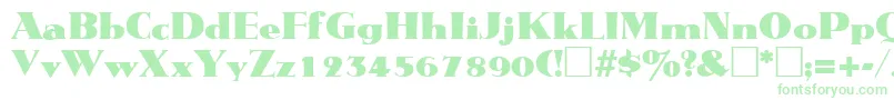 MetropolisRegular Font – Green Fonts on White Background