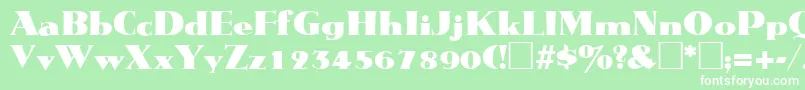 MetropolisRegular Font – White Fonts on Green Background