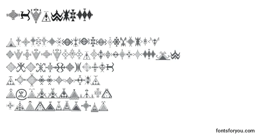 Czcionka Mzmotifs – alfabet, cyfry, specjalne znaki