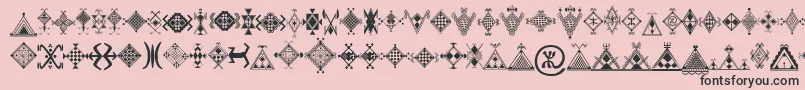 Mzmotifs Font – Black Fonts on Pink Background