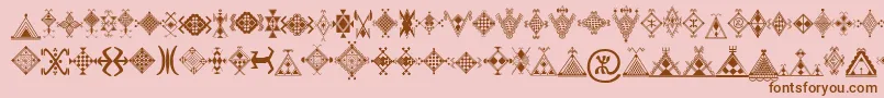 Mzmotifs Font – Brown Fonts on Pink Background