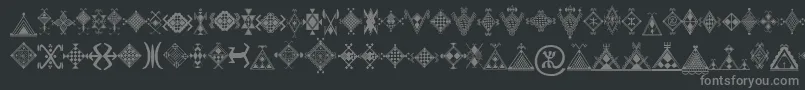 Mzmotifs Font – Gray Fonts on Black Background