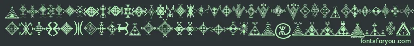 Mzmotifs Font – Green Fonts on Black Background