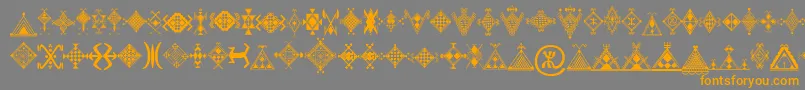 Mzmotifs Font – Orange Fonts on Gray Background