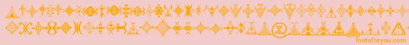 Mzmotifs Font – Orange Fonts on Pink Background