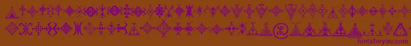 Mzmotifs Font – Purple Fonts on Brown Background