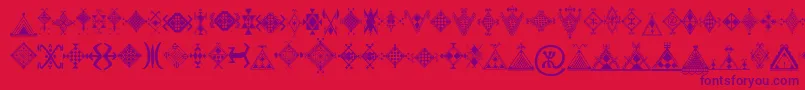 Mzmotifs Font – Purple Fonts on Red Background
