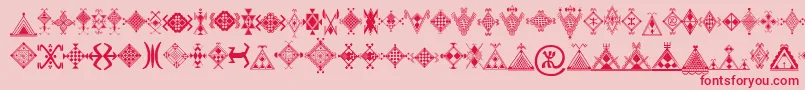 Mzmotifs Font – Red Fonts on Pink Background