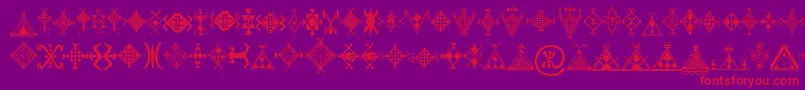 Mzmotifs Font – Red Fonts on Purple Background