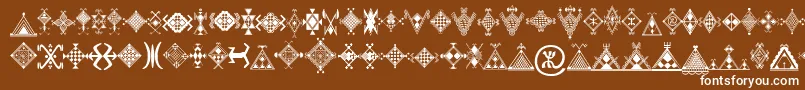 Mzmotifs Font – White Fonts on Brown Background