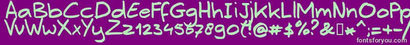 ErwinPlain Font – Green Fonts on Purple Background