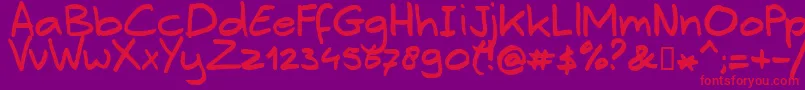 ErwinPlain Font – Red Fonts on Purple Background