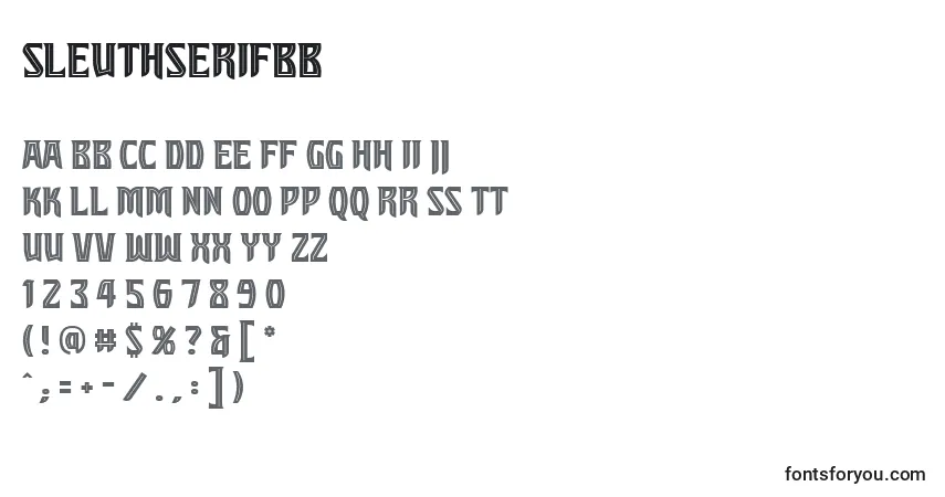 Шрифт Sleuthserifbb – алфавит, цифры, специальные символы
