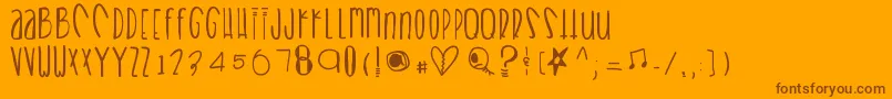 Heartbreaks Font – Brown Fonts on Orange Background