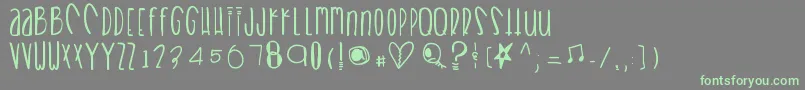 Heartbreaks Font – Green Fonts on Gray Background