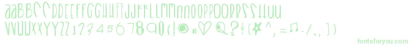 Heartbreaks Font – Green Fonts on White Background