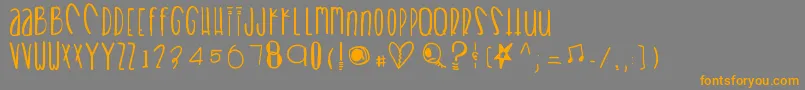 Heartbreaks Font – Orange Fonts on Gray Background