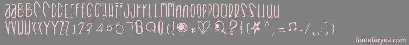 Heartbreaks Font – Pink Fonts on Gray Background