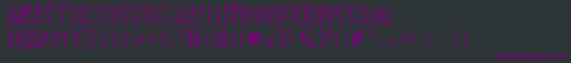Heartbreaks Font – Purple Fonts on Black Background
