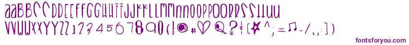 Heartbreaks Font – Purple Fonts on White Background
