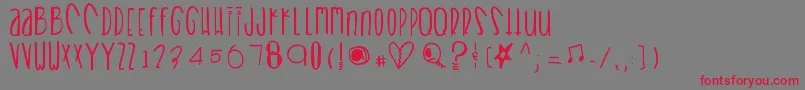 Heartbreaks Font – Red Fonts on Gray Background