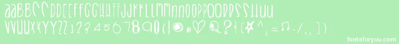Heartbreaks Font – White Fonts on Green Background