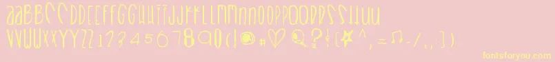More about Heartbreaks Font Heartbreaks Font – Yellow Fonts on Pink Background